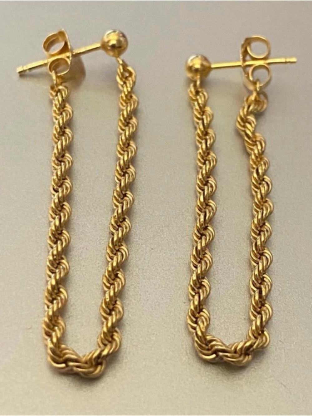 Ring Concierge 14k Gold Rope Earrings